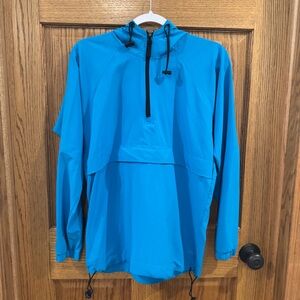 Albion Tempo Anorak Cobalt Blue Hooded Windbreaker Jacket Size M